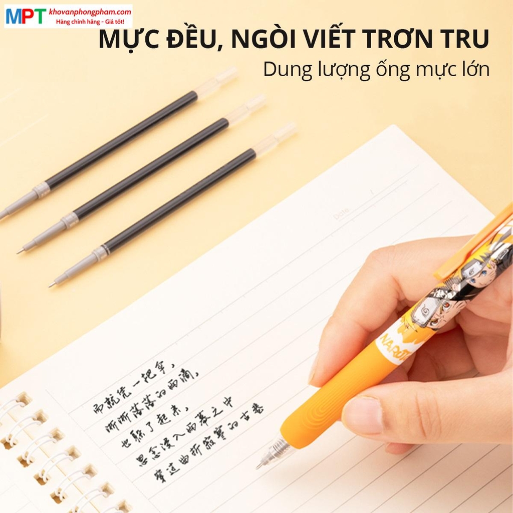 [MUA 10 TẶNG BÚT CHÌ] Ruột bút gel Deli SE124 nét 0.35mm dùng thay thế cho bút gel SA130/A122 - Mực đen