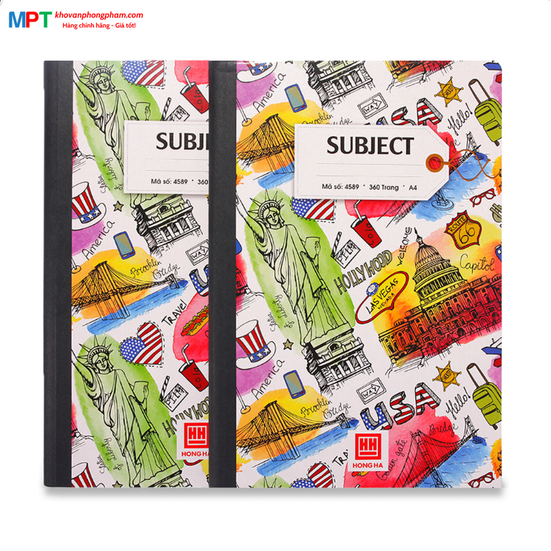 Sổ bìa bồi Hồng Hà Subject A4 360 trang 4589