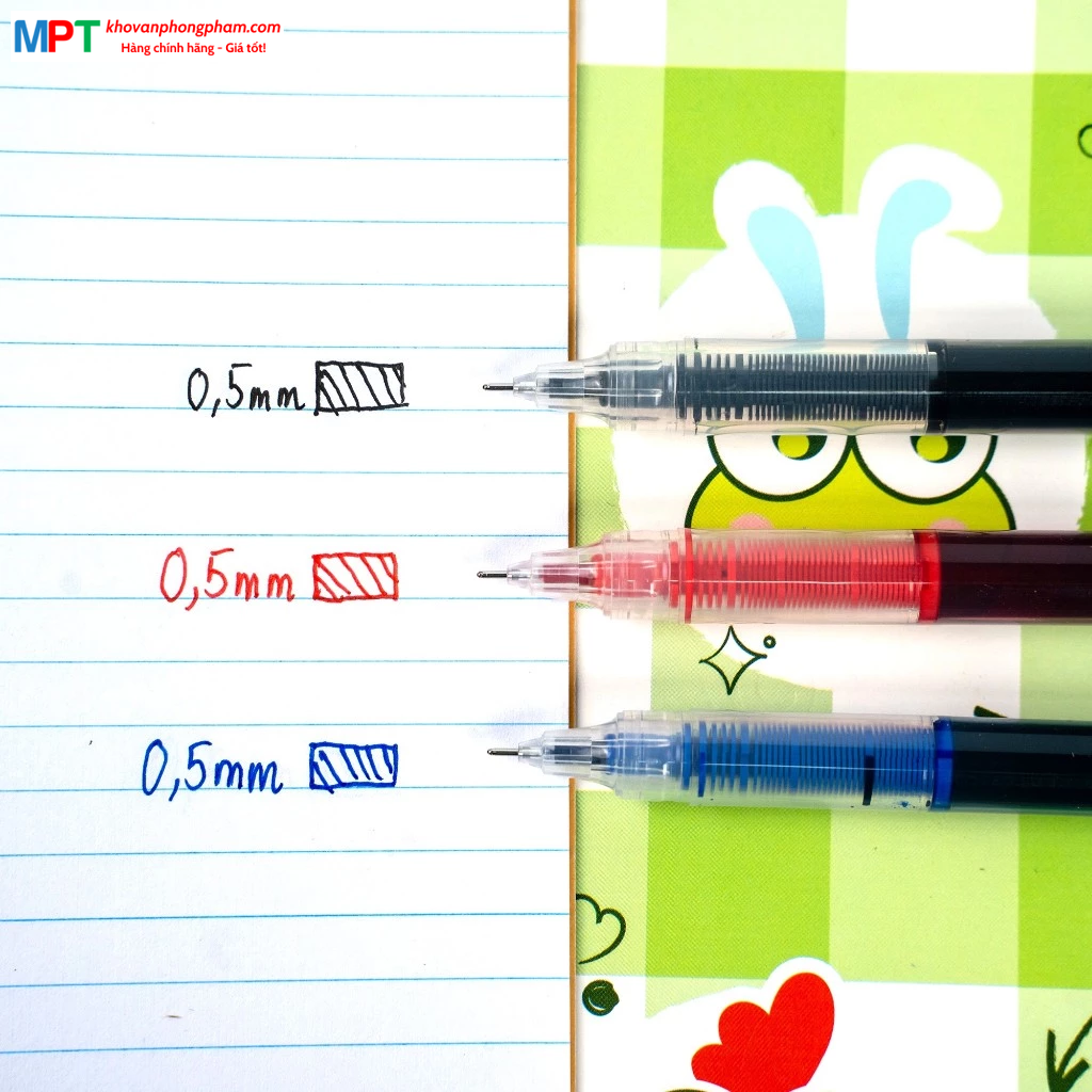 Bút Gel Việt Lợi VL-058 ngòi 0.5mm - mực ra đều, nhanh khô, nét êm trơn