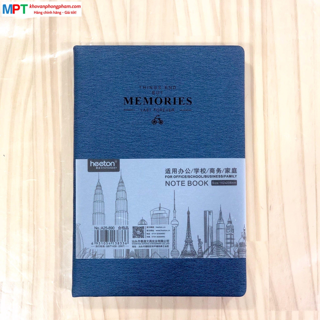 Sổ bìa da Heeton A25-890 khổ A5 (142x208mm)
