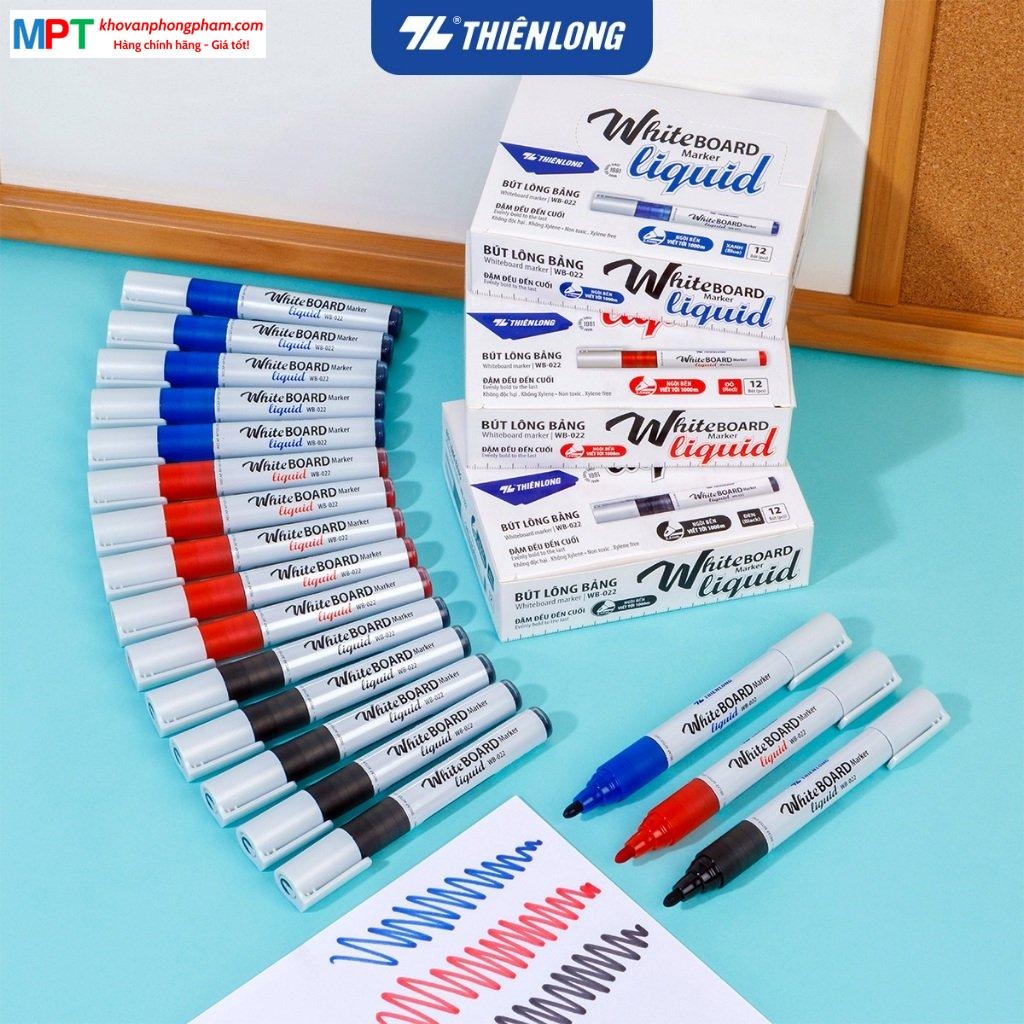 Bút lông bảng Thiên Long WB-022 Whiteboard Marker Liquid đầu 2.5 mm