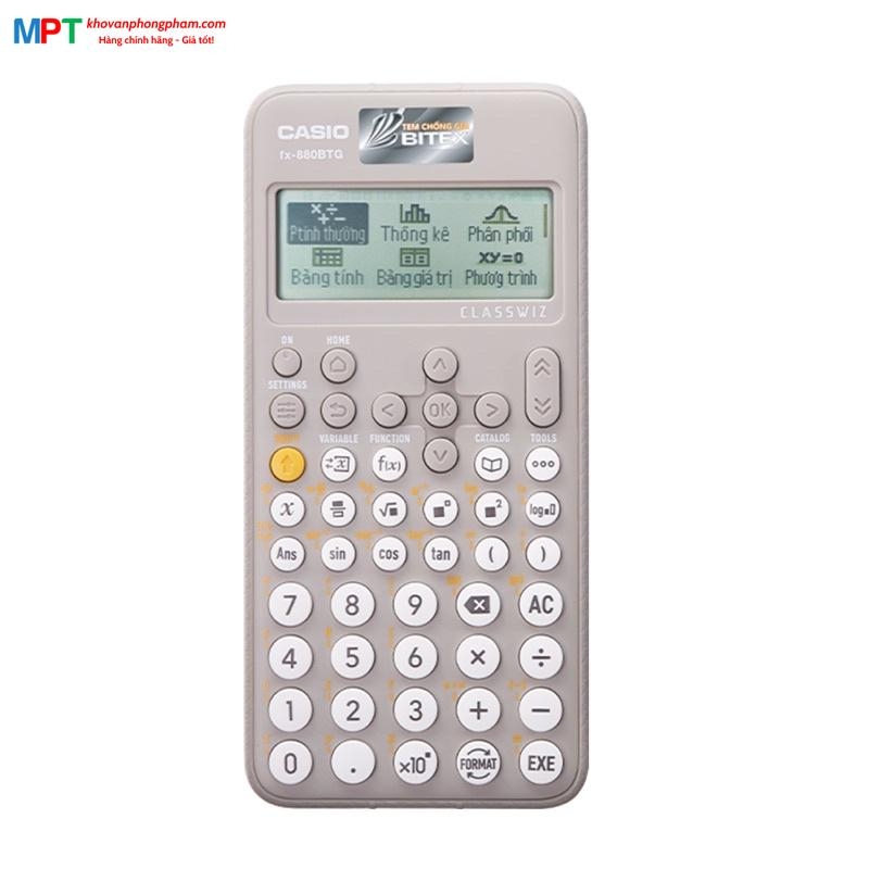 [VỎ HỘP MỚI T11/2024] Máy tính Casio FX-880BTG - Tặng kèm 2 bút bi Pilot và 10 bút bi hoặc 1 file 20 lá trị giá 30K