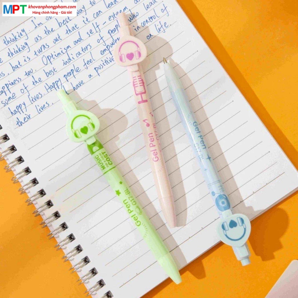 [MUA 10 TẶNG BÚT CHÌ] Bút gel Deli G17-BL ngòi 0.5mm - Mực xanh vỏ nhiều màu