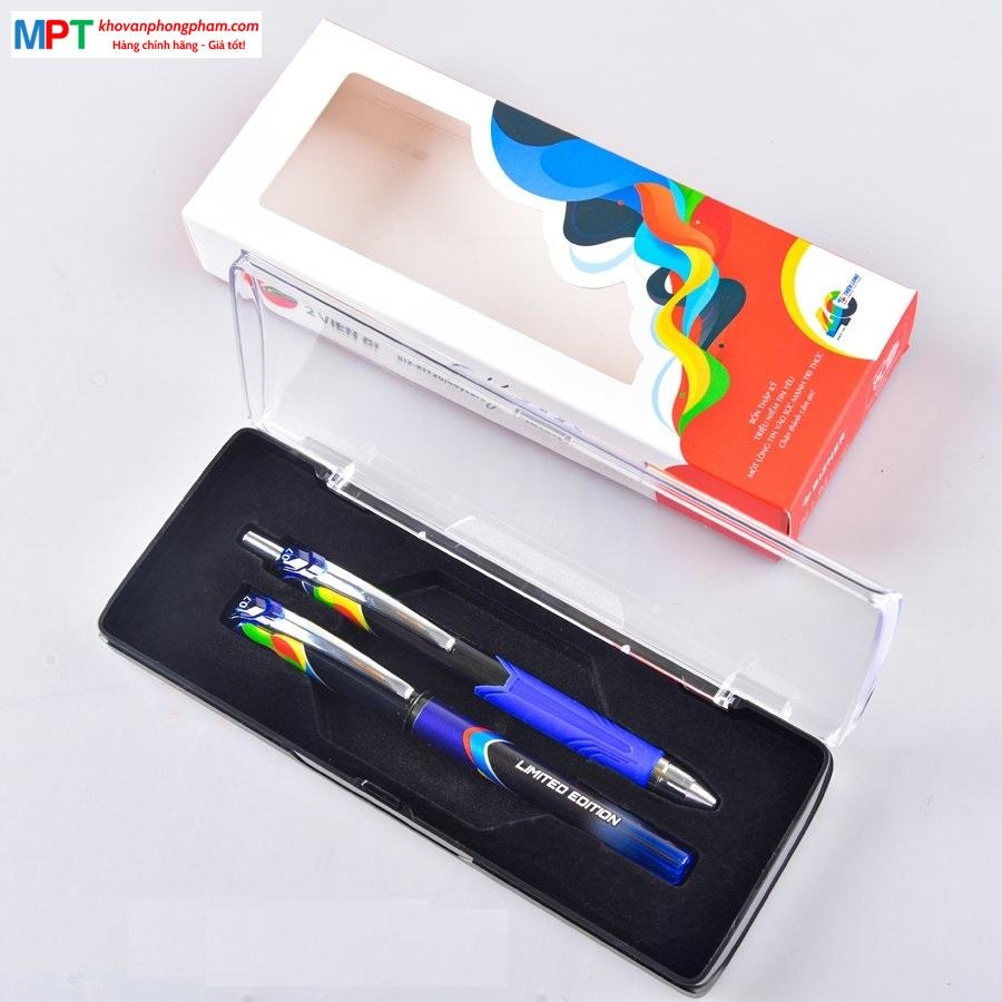 [SIÊU RẺ] Hộp 2 Bút ký Bizner BIZ-KIT20/40years nét 0.7mm - Mực xanh