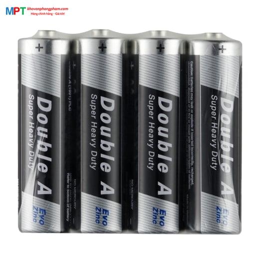 Vỉ 4 viên Pin AA Double A Evo Zinc đóng màng co - Pin tiểu