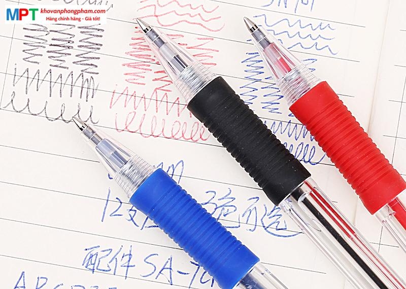 [MUA 12 CÁI TẶNG 1 CÁI] Bút bi Uni Laknock SN-101 Ngòi 0.7mm - Mực xanh (Nhập khẩu bởi Cty Thái Á)