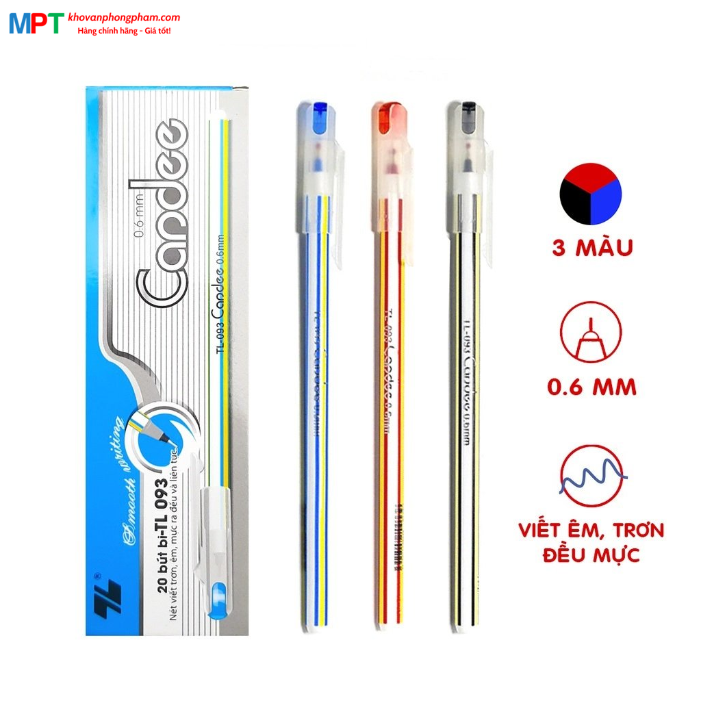 [MUA 10 TẶNG 1] Bút bi Thiên Long TL-093 ngòi 0.6mm