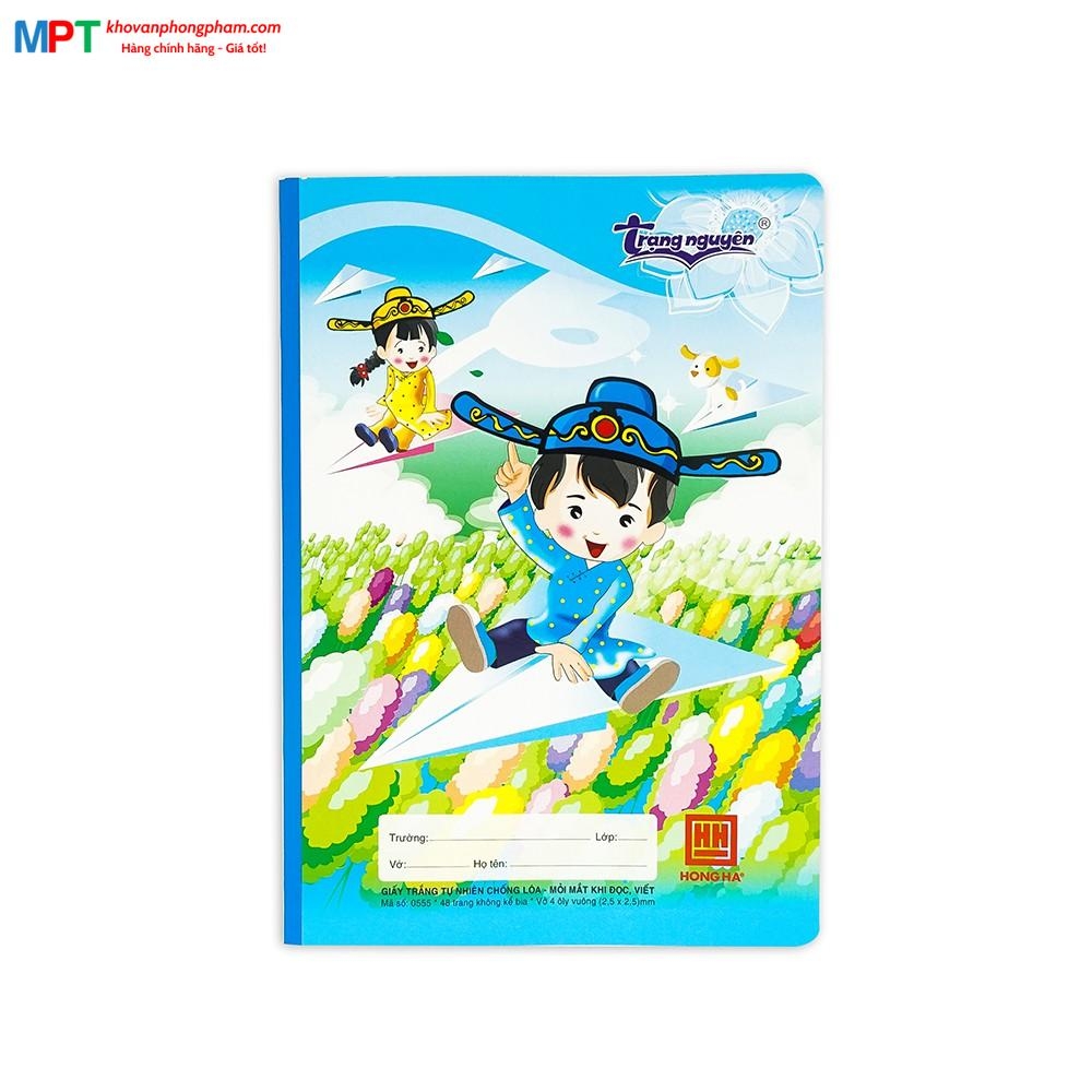 [XẢ KHO] Lốc 10 Vở Hồng Hà 4 ôly 48 trang 0555 Trạng Nguyên - Tặng 1 bút chì