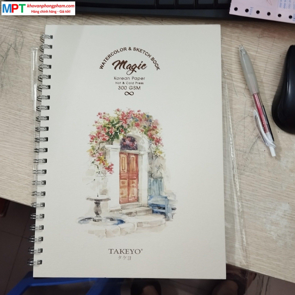 Sổ vẽ màu nước khổ A3 - 20 tờ Takeyo TMG-8287 (Định lượng 300gsm)