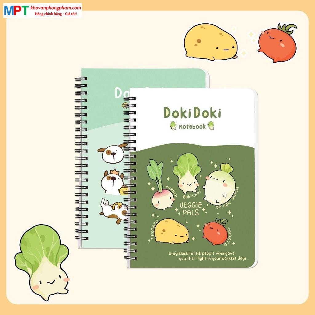 Sổ lò xo Hải Tiến A6 200 trang DOKI DOKI 7086 - Kích thước 100x150 mm, Định lượng 70gsm
