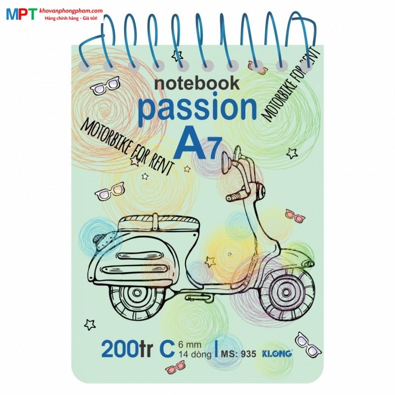 Sổ lò xo Klong A7 200 trang 935 (82x110mm)