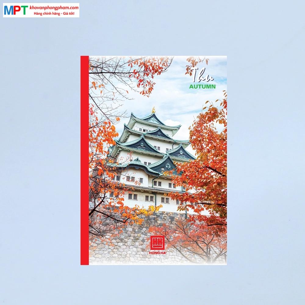 Vở kẻ ngang Hồng Hà 200 trang bốn mùa 1002 - Định lượng 58gsm - Mua 5 quyển tặng bút bi hoặc túi Clear