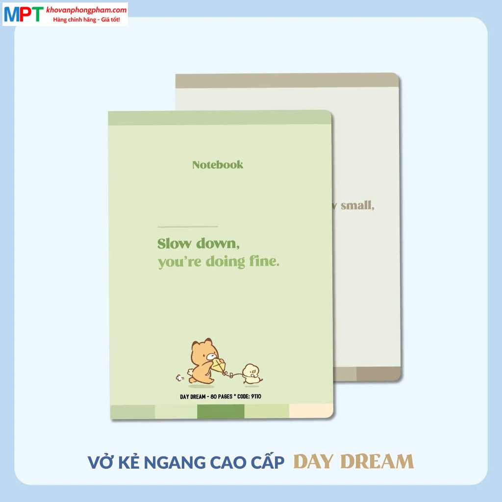 Vở kẻ ngang Hải Tiến 200 trang DAY DREAM 9134 - Định lượng 70gsm - Giấy vàng chống lóa - MUA 5 TẶNG 1 BÚT BI