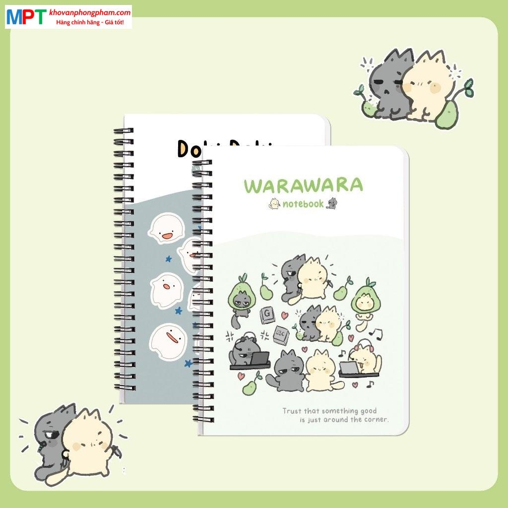 Sổ lò xo Hải Tiến A4 200 trang DOKI DOKI 8533 - Kích thước 210 x 297 mm, Định lượng 70gsm