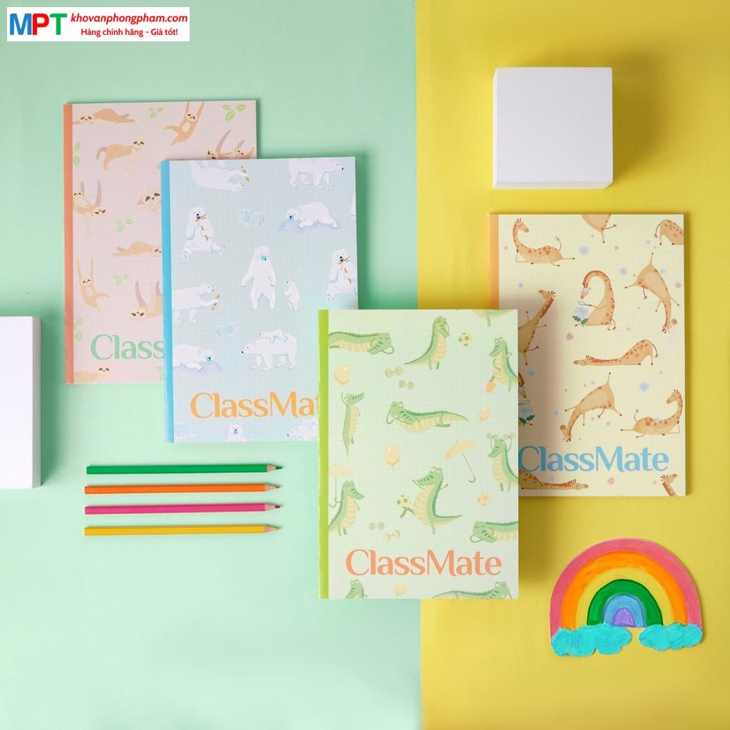Vở kẻ ngang Classmate 120 trang Pattern NB5-12-0608 - Định lượng 60gsm - Bìa vở cán vân chống nước - Mua 10 tặng 1 bút bi