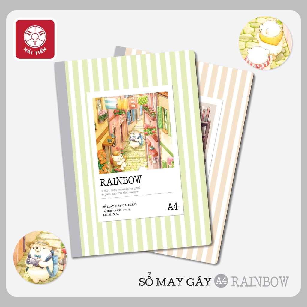 Sổ bìa bồi cao cấp Rainbow