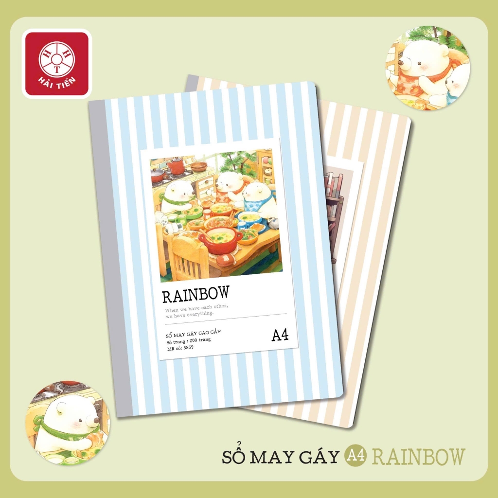 Sổ bìa bồi cao cấp Rainbow