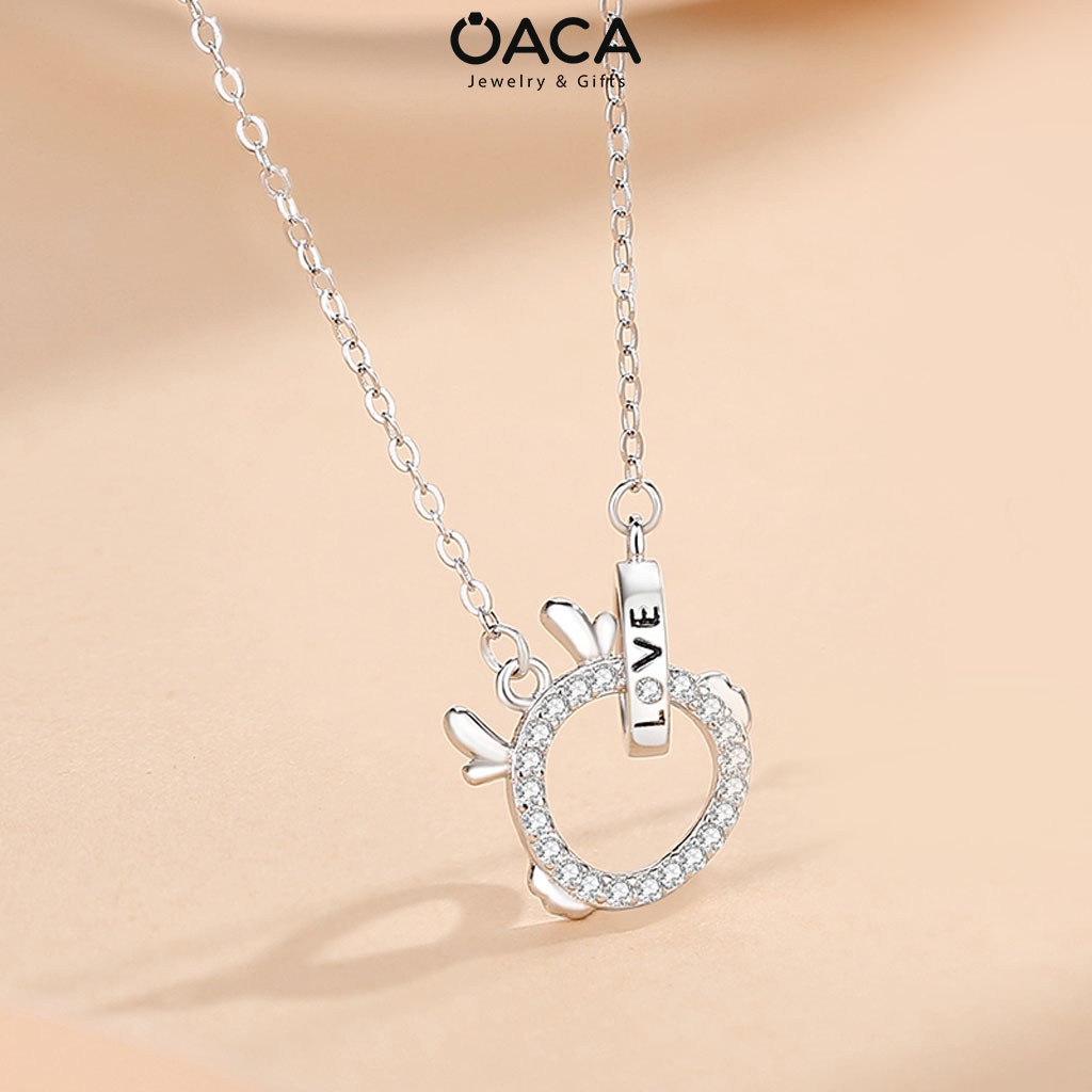 Dây chuyền bạc Rồng Artabotrys dễ thương đá CZ