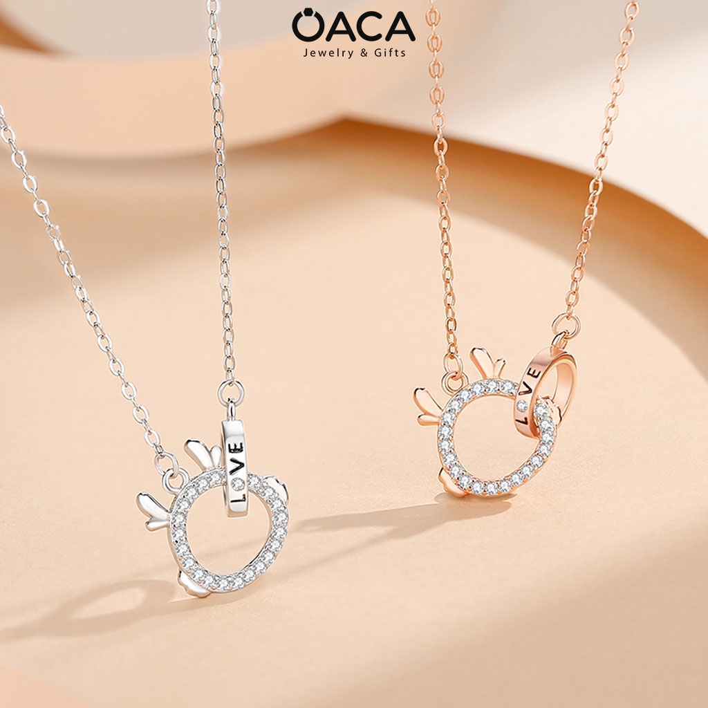 Dây chuyền bạc Rồng Artabotrys dễ thương đá CZ
