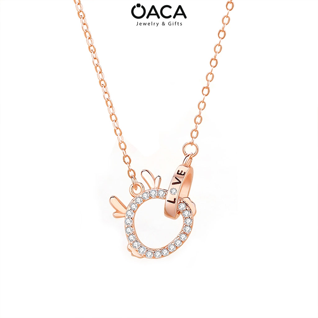 Dây chuyền bạc Rồng Artabotrys dễ thương đá CZ