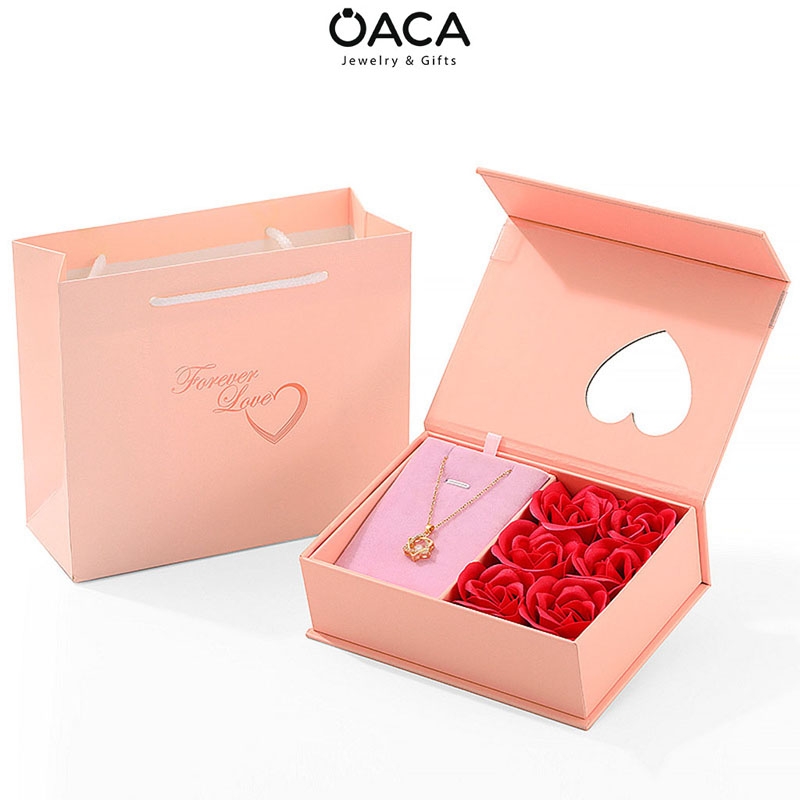 Hộp quà tặng đựng bộ trang sức hoa hồng Forever Love