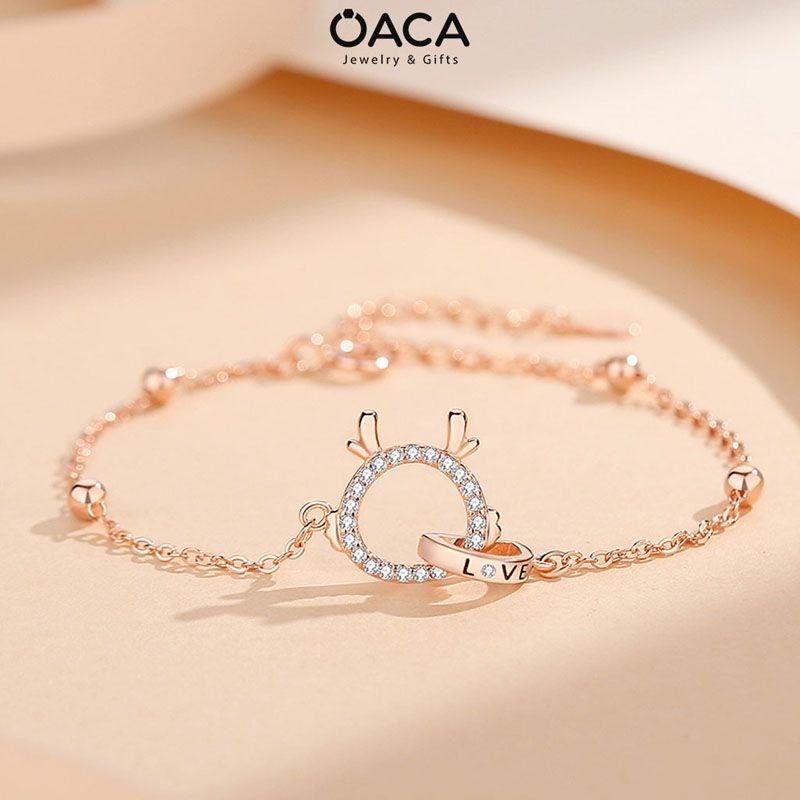 Lắc tay bạc Rồng Artabotrys dễ thương đá CZ
