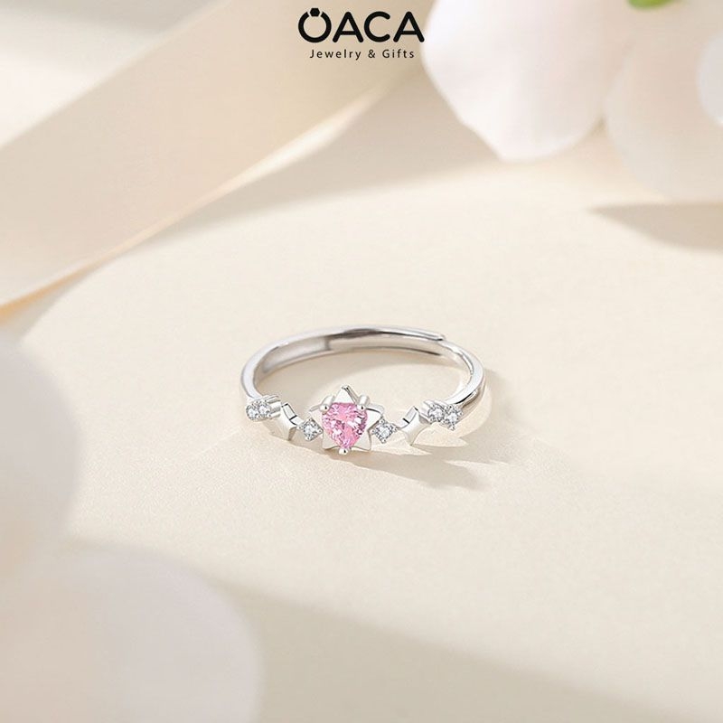 Nhẫn đôi bạc mạ vàng Lucky Star đá CZ