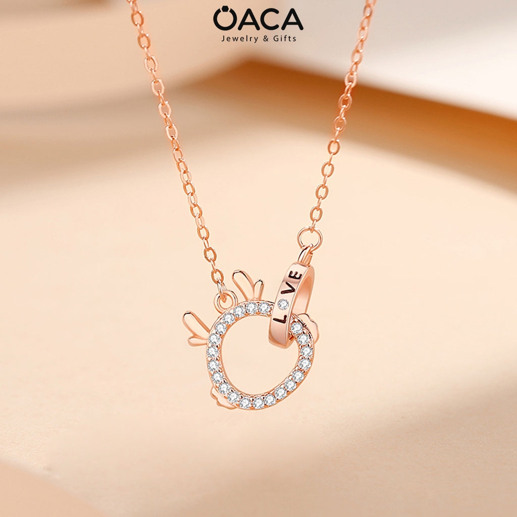 Dây chuyền bạc Rồng Artabotrys dễ thương đá CZ