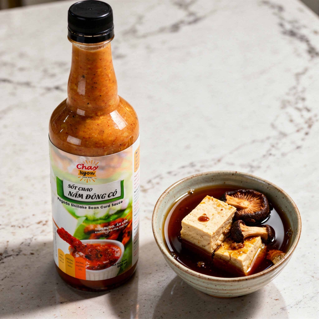 Nước Sốt Chao Nấm Đông Cô Chai 500ml - Pagoda Shiitake Bean Curd Sauce