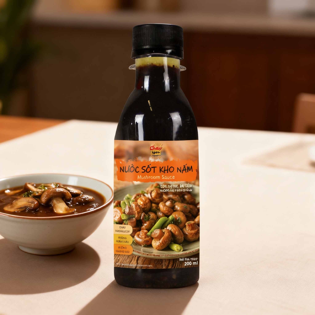 Nước Sốt Kho Nấm Chay Ngon Hùng Phát 200ml - Mushroom Sauce