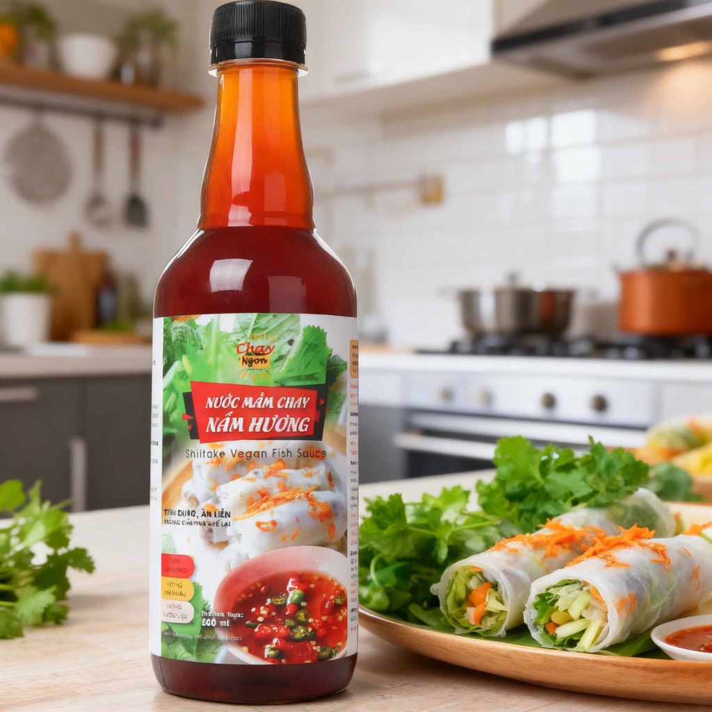 Nước Mắm Chay Nấm Hương 500ml - Shiitake Vegan Fish Sauce