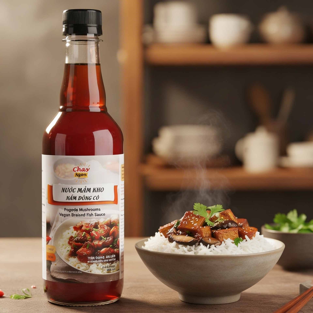 Nước Mắm Chay Từ Nấm Đông Cô 500ml - Pagoda Mushrooms Vegan Braised Fish Sauce