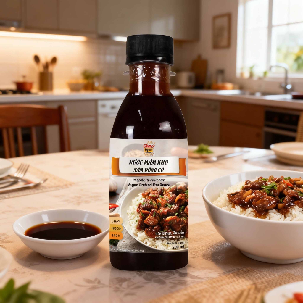 Nước Mắm Chay Từ Nấm Đông Cô Chai 200ml - Pagoda Mushrooms Vegan Braised Fish Sauce