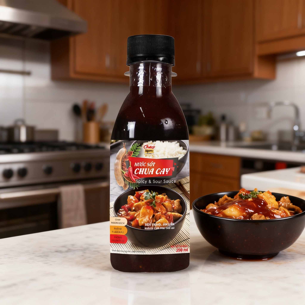 Nước Sốt Chua Cay Chay Ngon Hùng Phát 200ml - Spicy & Sour Sauce