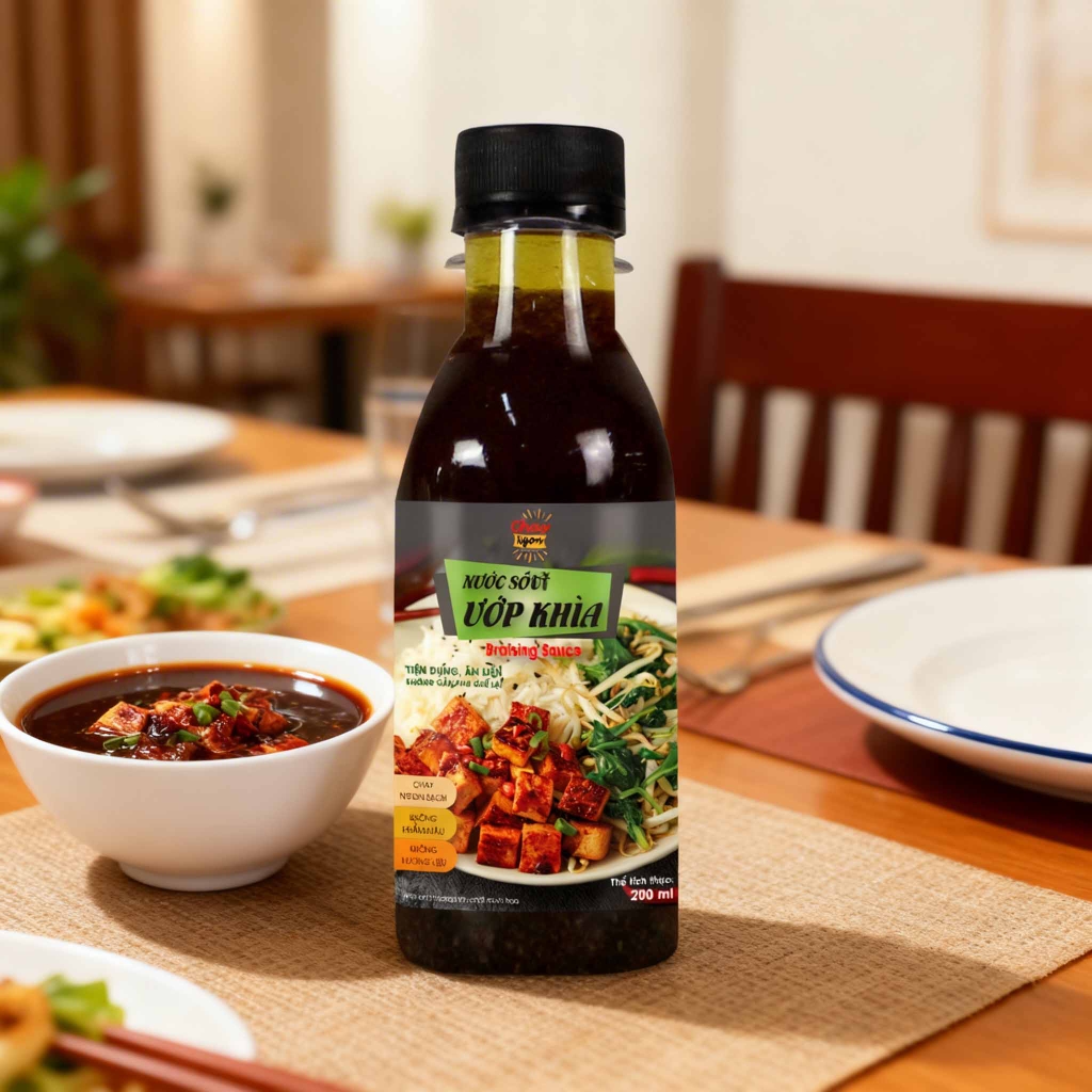 Nước Sốt Ướp Khìa Chay Ngon Hùng Phát Chai 200ml - Vegan Braised Sauce