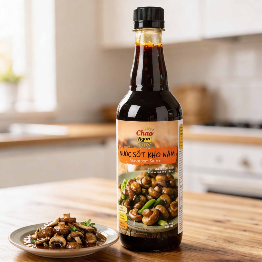 Nước Sốt Kho Nấm Chay Ngon Hùng Phát 500ml - Mushroom Sauce