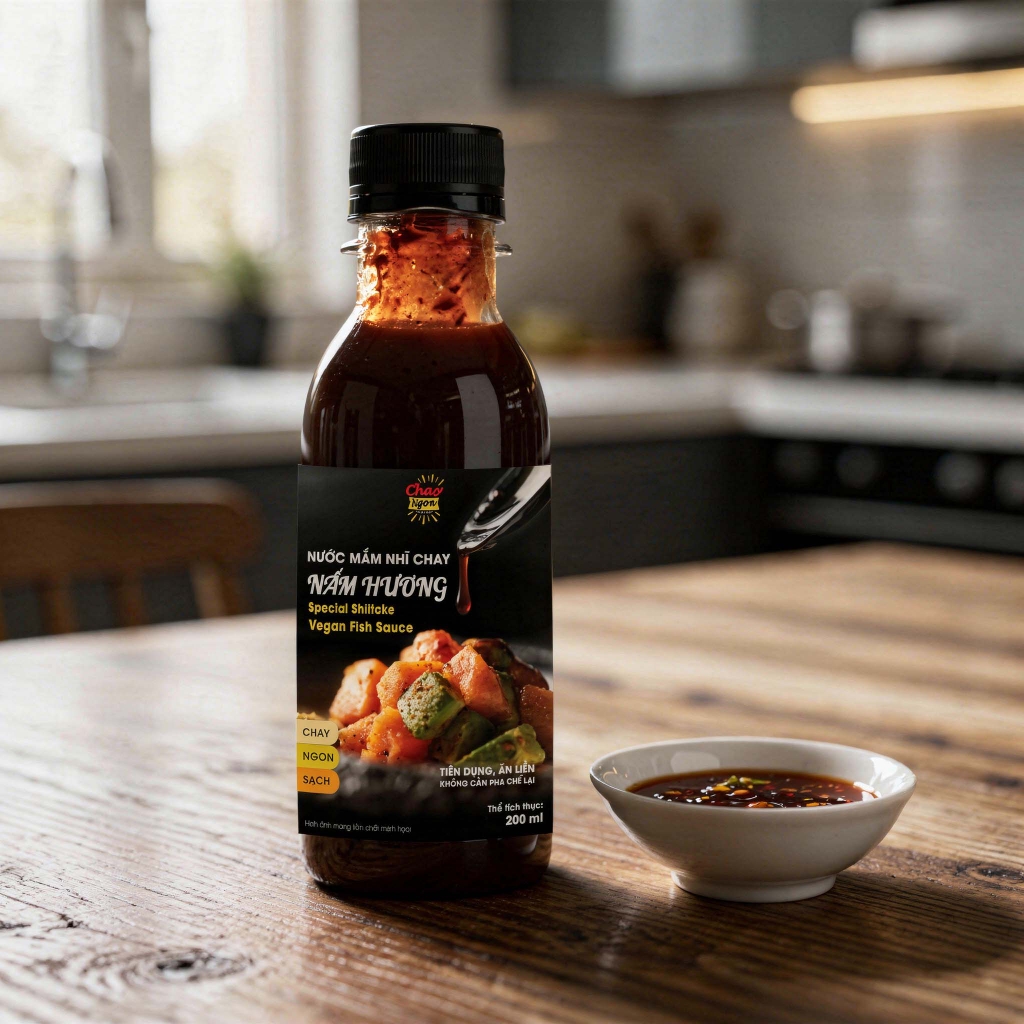 Mini Nước Mắm Nhĩ Chay Nấm Hương vị đậm đà 200ml - Mini Special Shiitake Vegan Fish Sauce