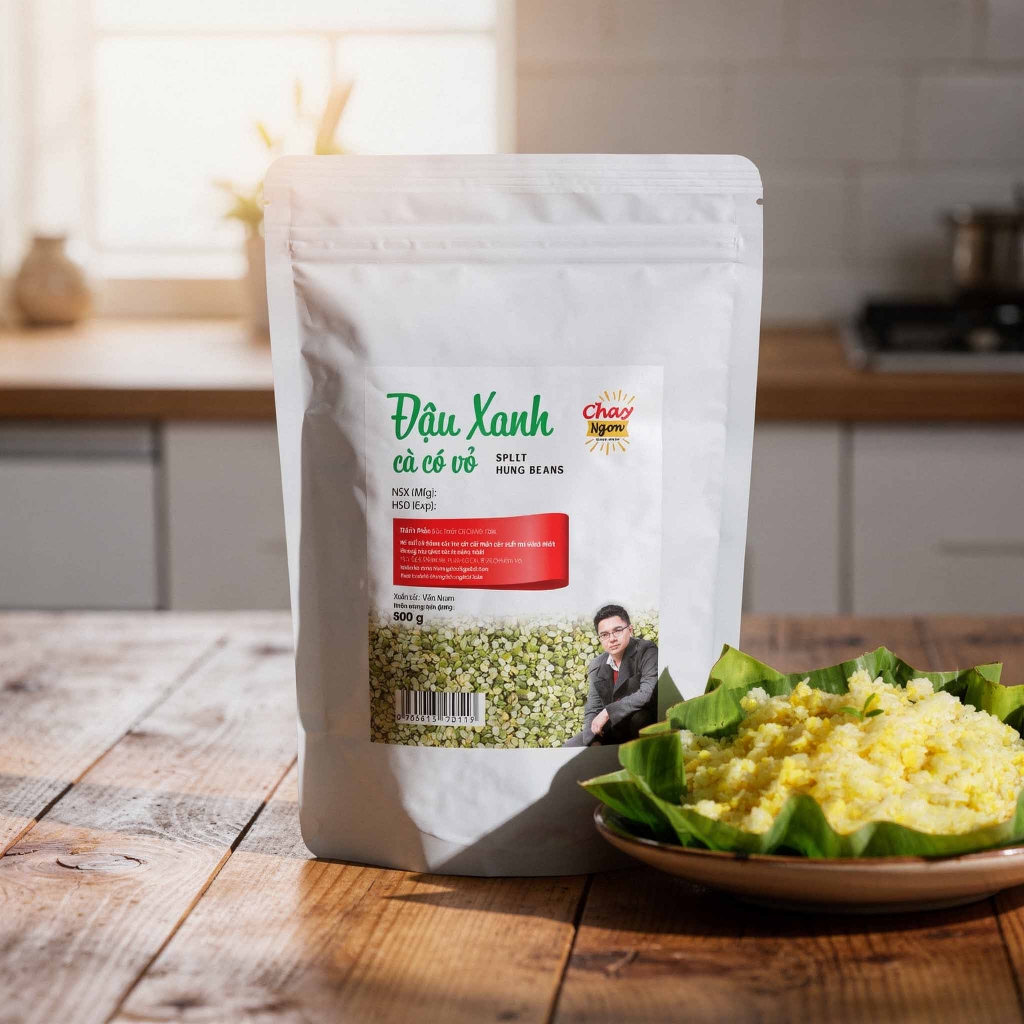 Đậu Xanh Cà Có Vỏ 500g - Split Mung Beans