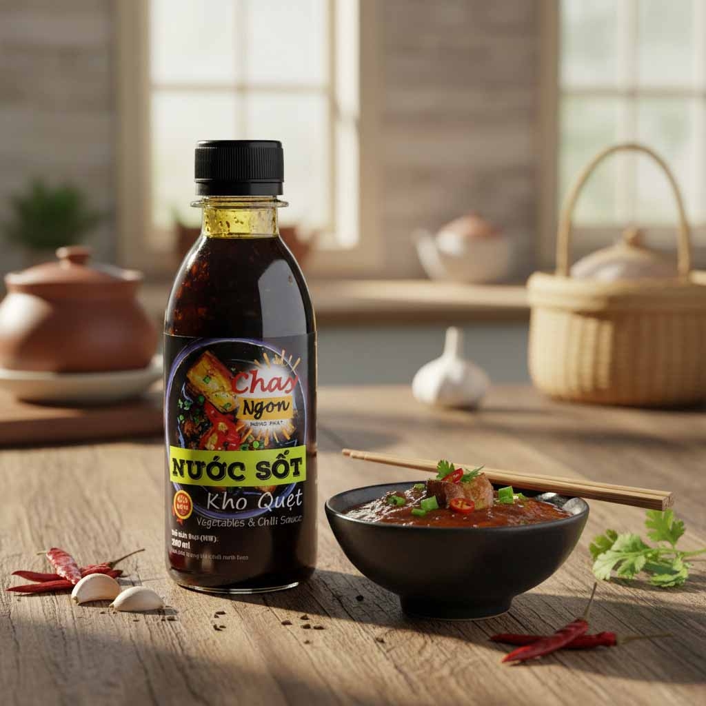 Nước Sốt Kho Quẹt Chay Ngon Hùng Phát Chai 200ml - Vegetables & Chilli Sauce
