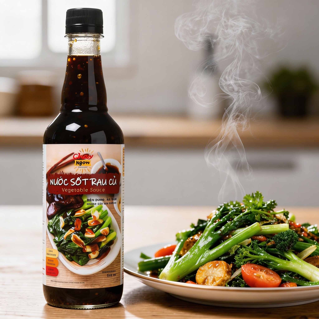 Nước Sốt Xào Chay Ngon Từ Rau Củ Chuẩn Vị Món Ăn Chai 500ml - Vegetable Sauce