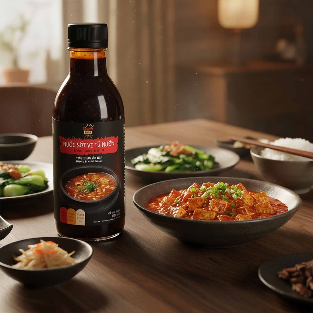 Sốt Vị Tứ Xuyên Cay Chay Ngon Hùng Phát Chai 200ml - Mapo Taste Sauce