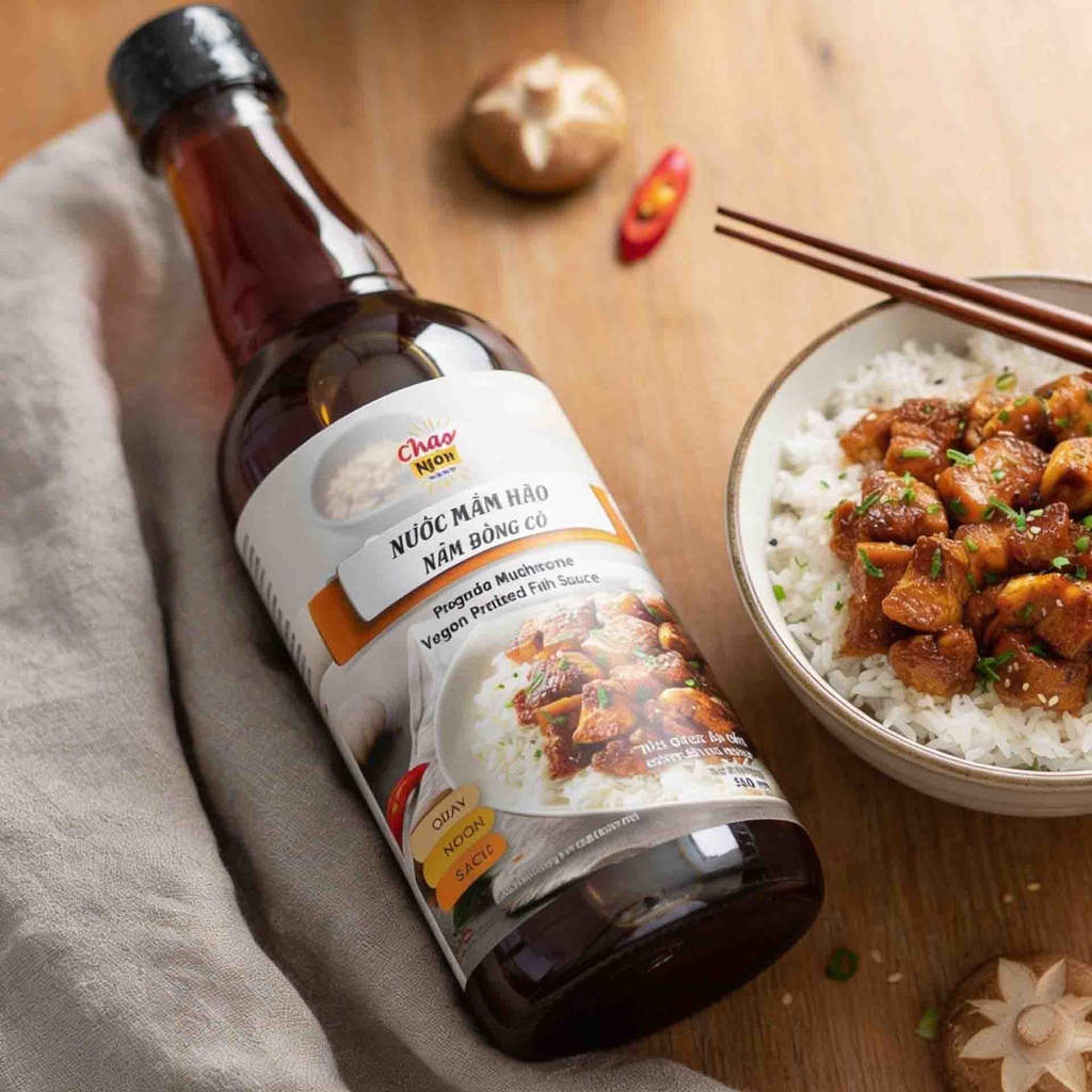 Nước Mắm Kho Nấm Đông Cô chuẩn vị ngon 500ml - Pagoda Mushrooms Vegan Braised Fish Sauce