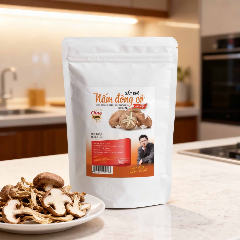 Nấm Đông Cô Sấy Khô 100g - Dried Pagoda Shiitake Mushrooms