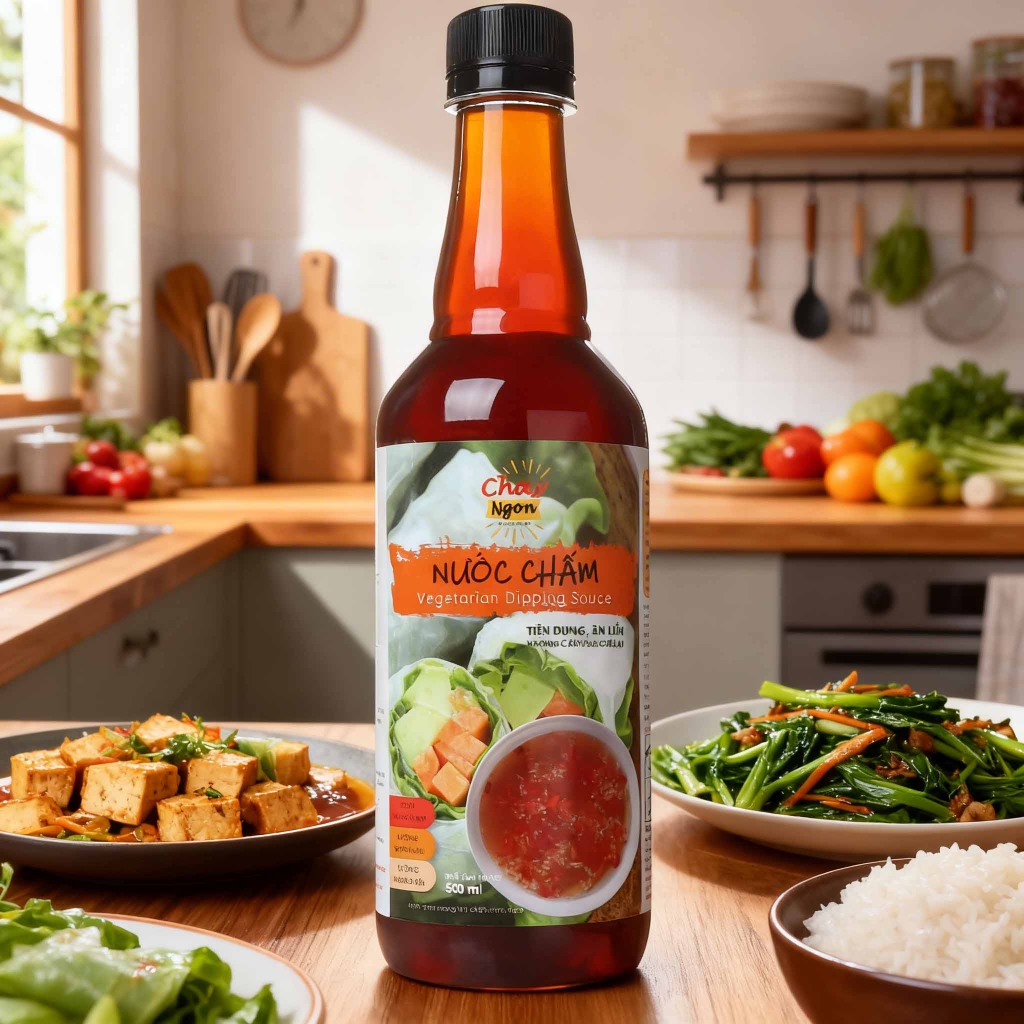 Nước Chấm Chay Ngon Hùng Phát Chai 500ml - Vegetarian Dipping Sauce