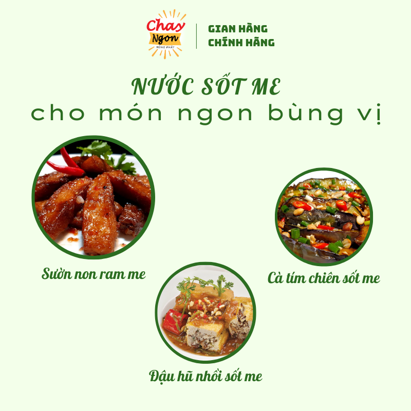 Nước Sốt Me Chua Ngọt Tiện Lợi Chay Ngon Hùng Phát Chai 200ml [Bí Kíp Cho Món Canh Chua Chay Của Mẹ] - Tamarind Sauce