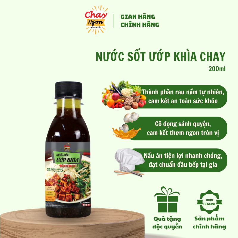 Nước Sốt Ướp Khìa Chay Ngon Hùng Phát Chai 500ml - Vegan Braised Sauce 500ml