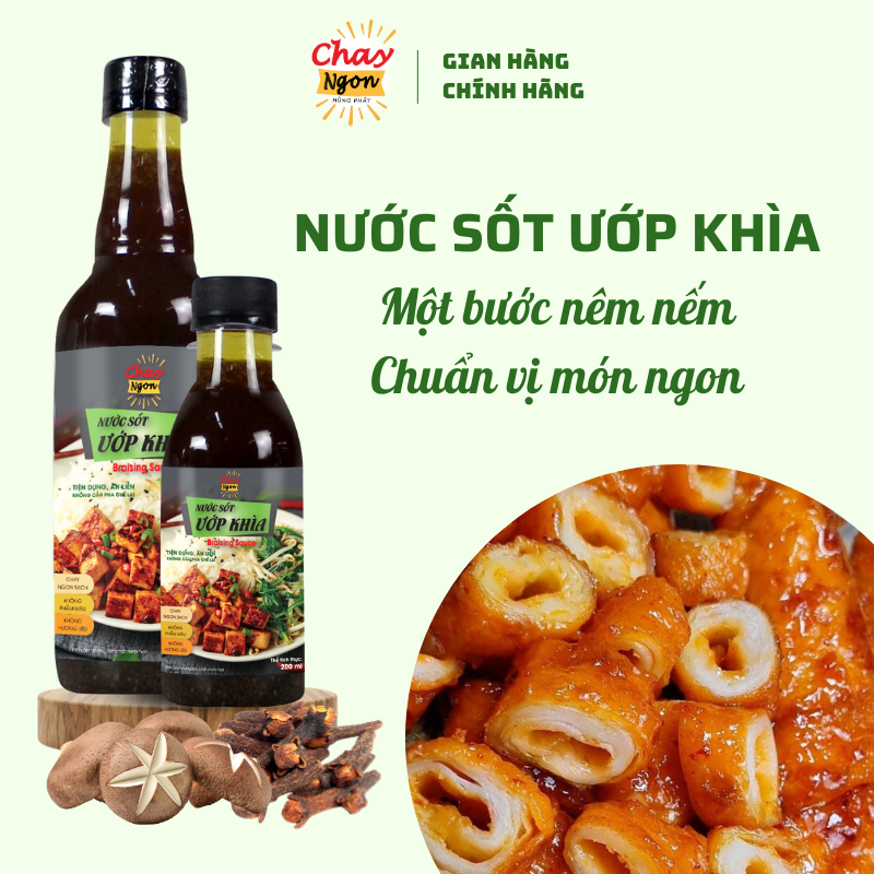 Nước Sốt Ướp Khìa Chay Ngon Hùng Phát Chai 500ml - Vegan Braised Sauce 500ml