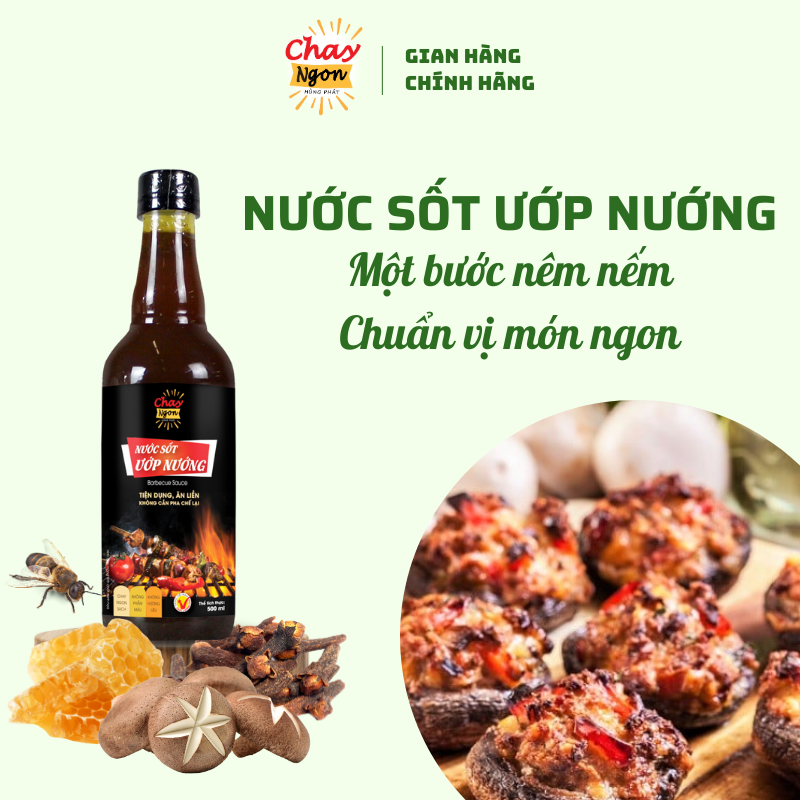 Nước Sốt Ướp Nướng Chay Ngon Hùng Phát Chai 500ml - Barbecue Sauce
