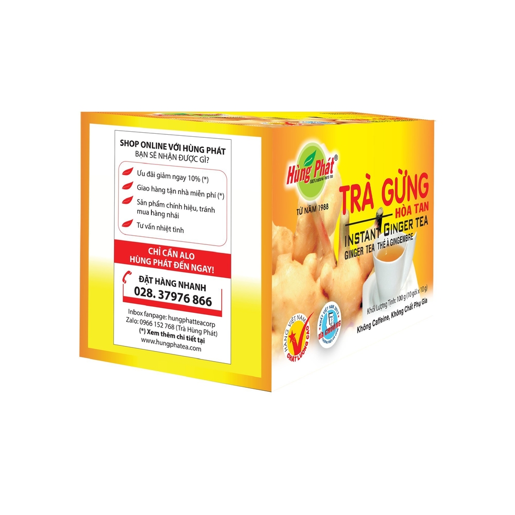 Trà Gừng (Nhỏ) - Instant Ginger Tea (Small box)