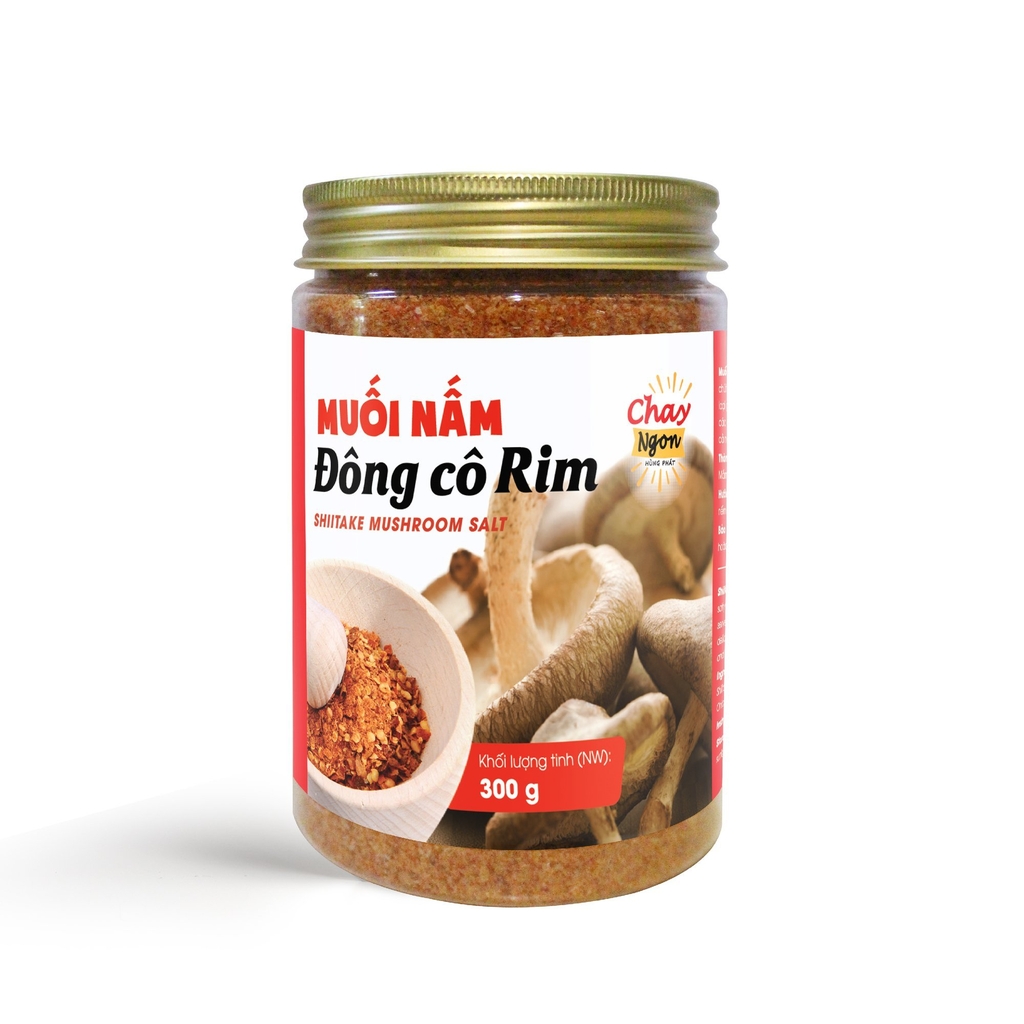 Muối Nấm Đông Cô Rim Chay Hũ 300g - Shiitake Mushroom Salt